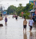 Thailand flood Royalty Free Stock Photo