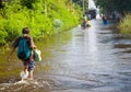 Thailand flood Royalty Free Stock Photo