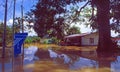 Thailand: Floods in a village near Sukkhothai Royalty Free Stock Photo