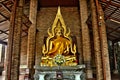 Thailand Golden Buddha near Ayutthaya Temple