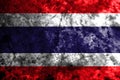 Thailand grunge flag on old dirty wall