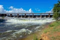 Thailand, Hydroelectric Power, River, Running, Concrete Royalty Free Stock Photo