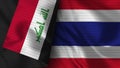 Thailand and Iraq Realistic Flag Ã¢â¬â Fabric Texture Illustration