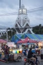 THAILAND ISAN PHIMAI CLOCK TOWER STREETMARKET