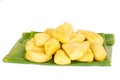 Thailand jackfruit, ripe fruit on a white background.