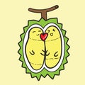 Thailand king of fruits durian cartoon character