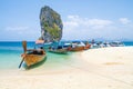 Thailand, Ko Lanta, beach, boats, rock, sea. 2016