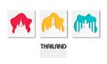 Thailand Landmark Global Travel And Journey paper background. Vector Design Template.used for your advertisement, book, banner,