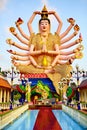 Thailand Landmark. Guan Yin Statue At Big Buddha Temple. Buddhism.