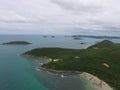 Thailand landscape sea island bay sand with sky blue ocean