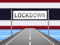 Thailand lockdown preventing ncov epidemic or outbreak - 3d Illustration