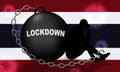 Thailand lockdown or shutdown for ncov epidemic - 3d Illustration