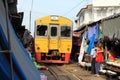 Thailand Maeklong Train Market Royalty Free Stock Photo