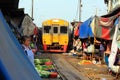 Thailand Maeklong Train Market Royalty Free Stock Photo
