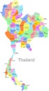 Thailand map Royalty Free Stock Photo