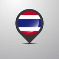 Thailand Map Pin Royalty Free Stock Photo