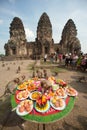 Thailand Monkey Party ( Thailand Monkey Buffet ). Royalty Free Stock Photo