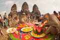 Thailand Monkey Party ( Thailand Monkey Buffet ). Royalty Free Stock Photo