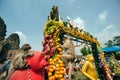 Thailand Monkey Party ( Thailand Monkey Buffet ). Royalty Free Stock Photo