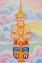 Thailand Mural Ancient Angel Royalty Free Stock Photo