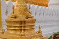 Thailand , Nan 28 Feb 2020 : Closeup golden Pagoda of Wat Phra That Chae Hang Temple