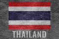 THAILAND nation flag on jean texture design