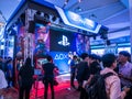 THAILAND - 4 November 2017: Boots games by PlayStation 4. Mounted displays at Thailand game show big festival 2017 in ROYAL