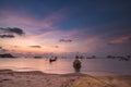 Thailand ocean pier: ships, boats, yachts at sea bay sand shore of asian transportation. Thai harbor