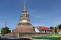 Thailand 23 October 2020 Wat Kob Nakhon Sawan Wat Woranat Banphot, a large chedi built in the Sukhothai period.