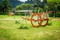 Thailand old cart use with buffalo for agriculture Royalty Free Stock Photo