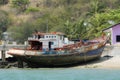 Thailand old fishing boat wreck Royalty Free Stock Photo