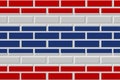 Thailand brick flag illustration Royalty Free Stock Photo