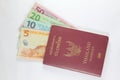Thailand passport and New Zealand money