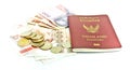 Thailand passport and Thai money