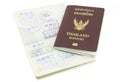 Thailand passport visa stamp isolated Royalty Free Stock Photo