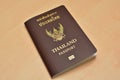 Thailand passport with White background