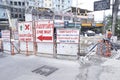 Thailand, Pattaya. December 1, 2019. The inner city road is closed by cones while repairs are carried out Royalty Free Stock Photo