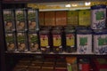 Herbal teas in the store Royalty Free Stock Photo
