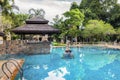 Thailand, Phuket, June 10, 2019: swimming pool in the hotel. Recreation in a tropical climate. no one is here