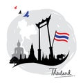 Thailand Place Landmark Travel icon cartoon vector