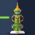 Ramayana Giant Sculptures in flat style