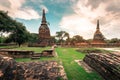 Thailand \'s Temple - Old pagoda at Wat Phra Sri Sanphet, Ayutthaya Historical Park, Thailand Royalty Free Stock Photo