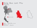 A Set of Infographic Elements for the Province Nong Bua Lam Phu Position in Thailand