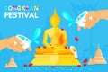 Thailand Songkran Festival Is the new year of Thailand . Most people prefer to go to the temple to