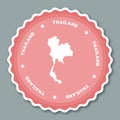 Thailand sticker flat design.