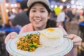 Thailand Street food delicious tasty of jasmine rice top