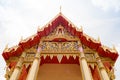 Thailand Temple in front of a cloudy sky. Royalty Free Stock Photo