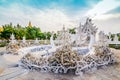 Thailand temple or grand white church Call Wat Rong Khun,at Chiang Rai province, Thailand,Contemporary unconventional Buddhist te Royalty Free Stock Photo