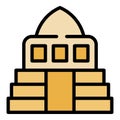 Thailand temple icon vector flat