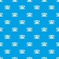 Thailand Temple pattern seamless blue Royalty Free Stock Photo